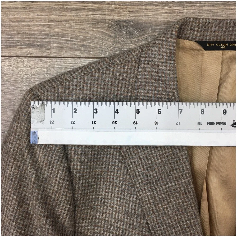 VINTAGE HAGGAR‎ Mens Tweed Wool Blazer Sport Coat Casual Jacket Size 44R Suit